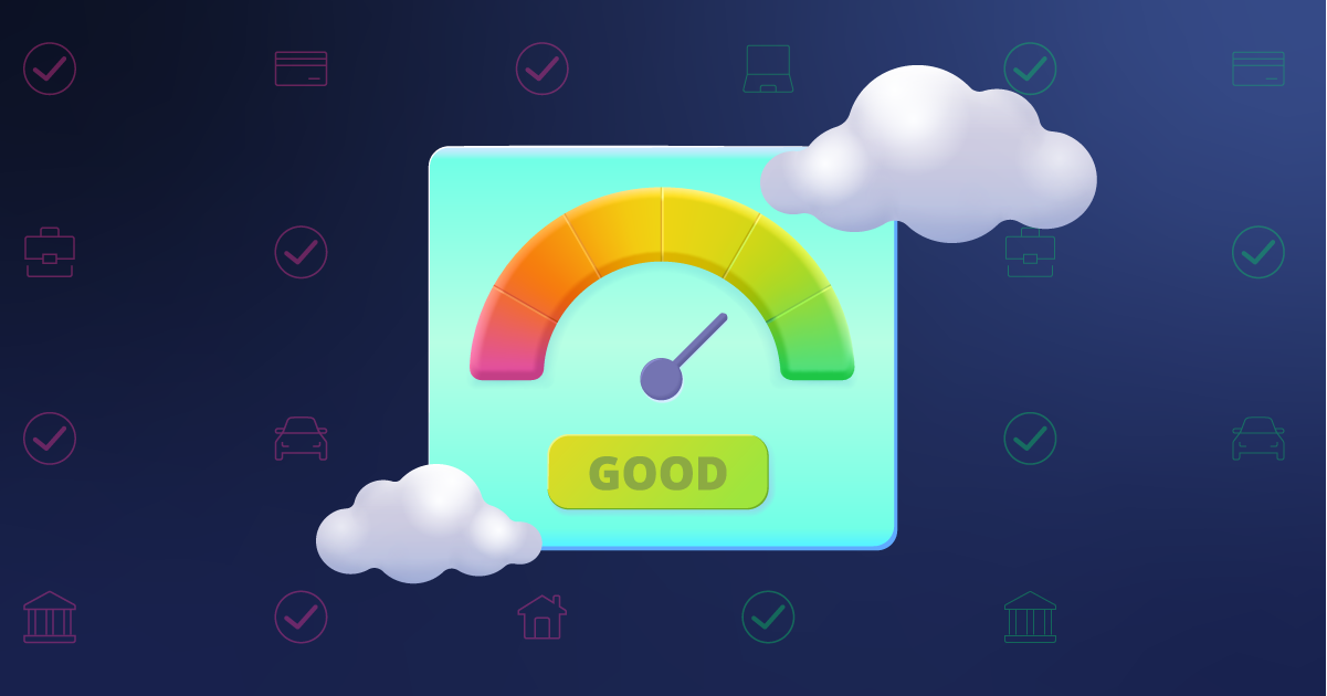 Credit score scale indicating good credit.